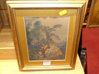 Lot 1103 - 19th century school - Revellers in a woodland...