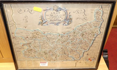 Lot 1104 - After Thomas Tymperley - a map of the county...