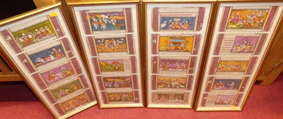 Lot 1116 - Indian Moghul school - a set of four framed...