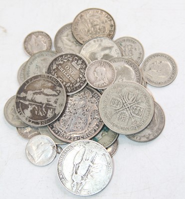 Lot 558 - A collection of British pre-decimal silver...