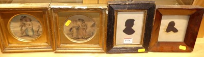 Lot 1126 - A collection of Victorian portrait silhouettes...