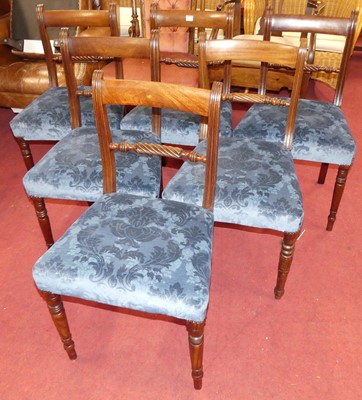 Lot 1346 - A set of six 19th century mahogany bar back...