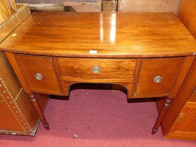 Lot 1388 - A circa 1900 mahogany kneehole small sideboard,...