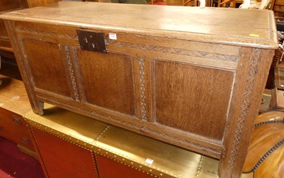 Lot 1390 - An 18th century provincial joined oak...