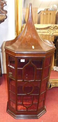 Lot 1400 - An early 20th century mahogany credence shaped...