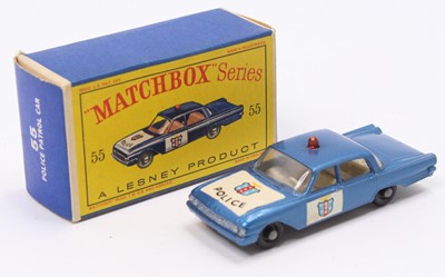 Lot 1341 - Matchbox Lesney No. 55 Ford Fairlane Police...