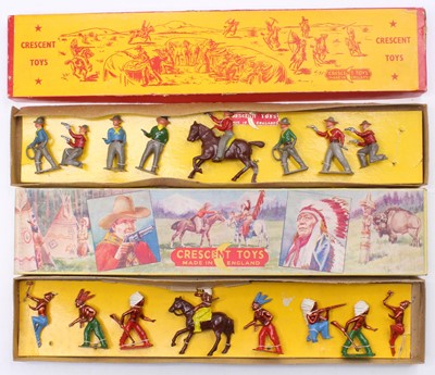 Lot 820 - Crescent Toys boxed Wild West Sets, 2 examples...