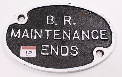 Lot 129 - An original British Railways 'Maintenance Ends'...