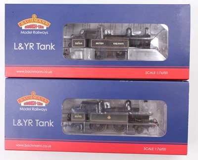 Lot 444 - Two Bachmann Branch-Line L&YR 2-4-2 tanks,...