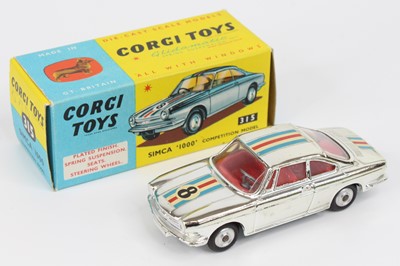 Lot 1020 - Corgi Toys No. 315 Simca 1000 Competition...