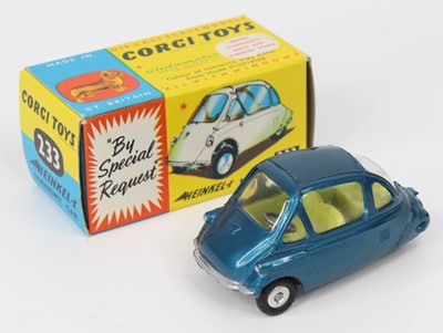 Lot 1053 - Corgi Toys, 233 Heinkel Economy Car, metallic...