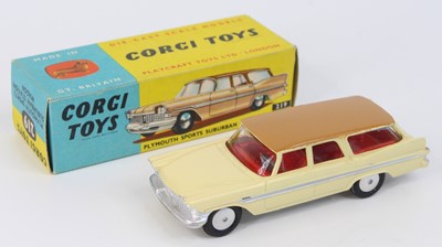 Lot 1072 - Corgi Toys No. 219 Plymouth Sports Suburban...