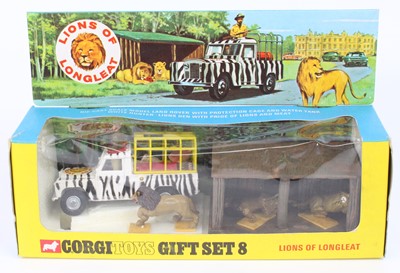 Lot 1077 - Corgi Toys Gift Set 8 Lions Of Longleat,...