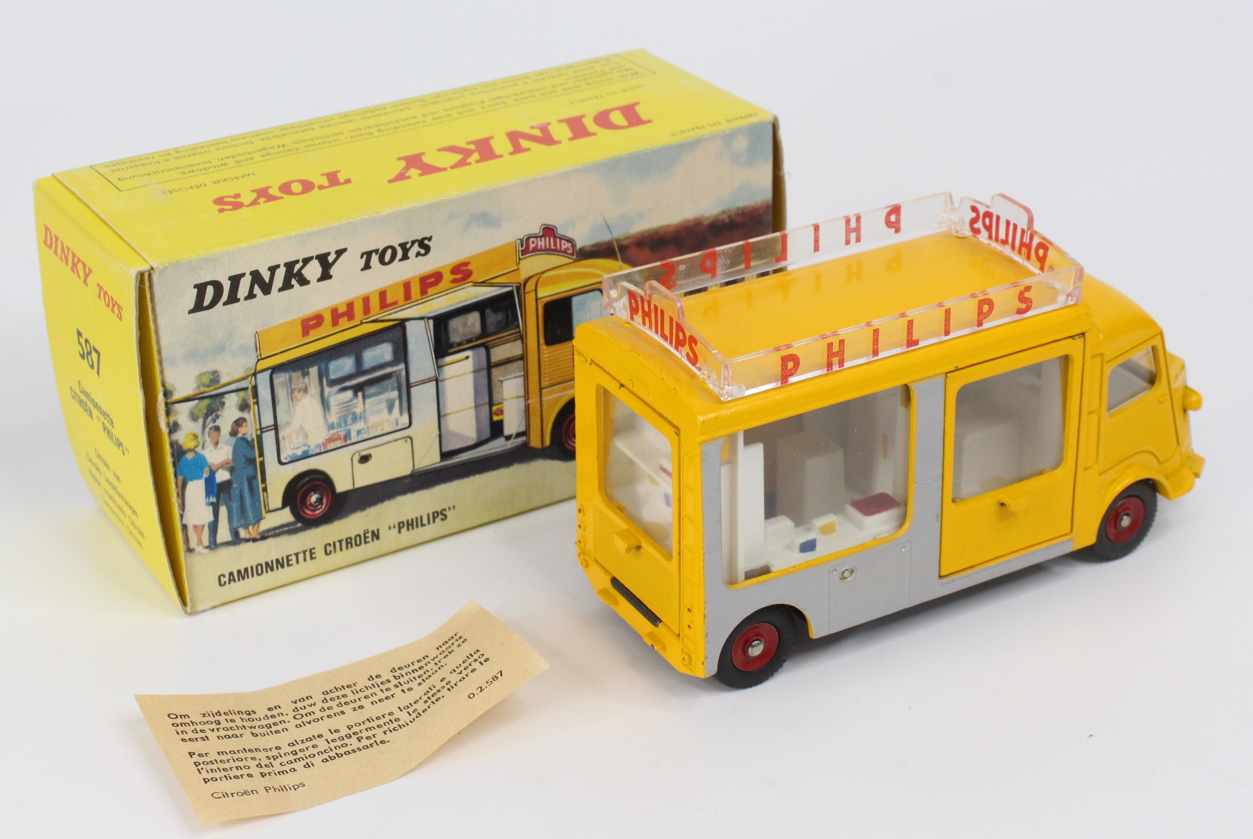 Lot 1144 - French Dinky Toys No. 587 Citroen H display