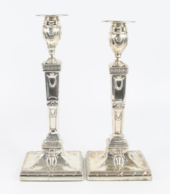 Lot 1160 - A pair of George III silver neo-classical...