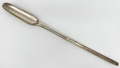 Lot 1140 - A George II silver bone marrow scoop, of...
