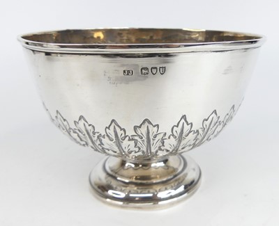 Lot 1173 - A late Victorian silver pedestal table bowl,...