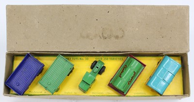 Lot 1104 - Dinky, rare pre-war gift set No.33, mechanical...