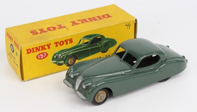 Lot 1114 - Dinky Toys, 157 Jaguar XK120 Coupe, dark sage...