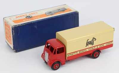 Lot 1128 - Dinky Toys, 514 Guy van 'Spratts', red and...