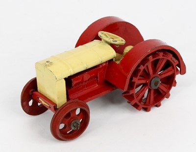 Lot 1100 - Dinky Toys, 22E Pre-war farm tractor, red and...