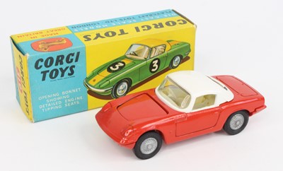 Lot 1104 - Corgi Toys No. 319 Lotus Elan coupé comprising...