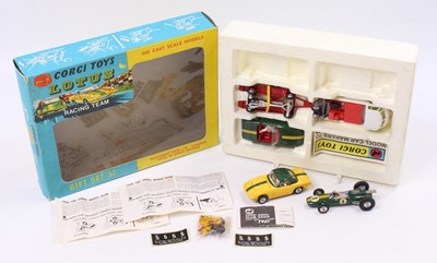 Lot 1132 - Corgi Toys Gift Set 37 Lotus Racing Team set...