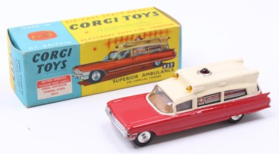 Lot 1372 - Corgi Toys No. 437 Superior Ambulance on...