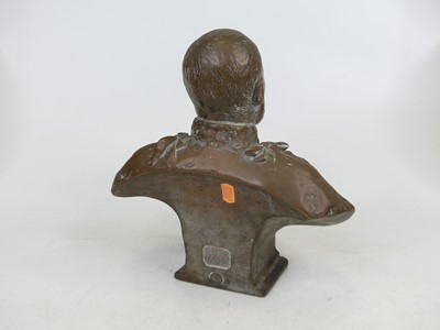 Lot 27 - A copper head and shoulders bust of King...