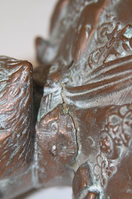 Lot 27 - A copper head and shoulders bust of King...