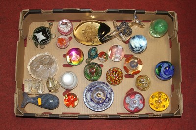 Lot 60 - A collection of studio glass paperweights to...