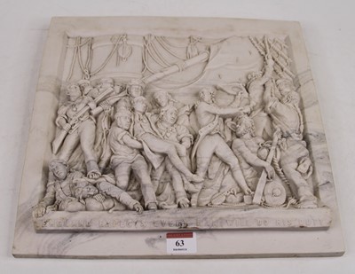 Lot 63 - A simulated marble plaque to commemorate the...