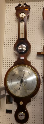 Lot 1170 - A 19th century mahogany four-dial wheel...