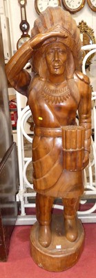 Lot 1174 - A large contemporary carved hardwood figure of...