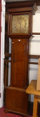 Lot 1186 - A George III oak longcase clock, the square...