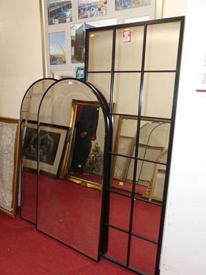 Lot 1193 - A pair of contemporary plain black framed...