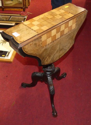 Lot 1214 - A mid-Victorian figured walnut and inlaid...