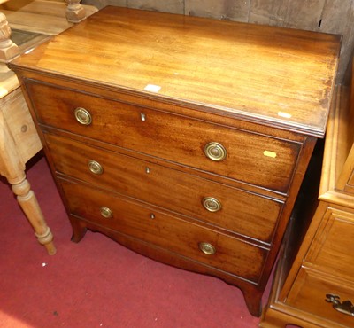 Lot 1218 - A small early 19th century mahogany chest of...