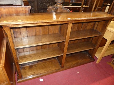 Lot 1223 - A contemproary joined oak low freestanding...