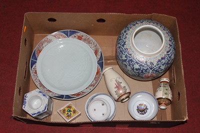 Lot 84 - A collection of oriental ceramics to include...