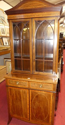 Lot 1227 - A good circa 1900 mahogany and satinwood...