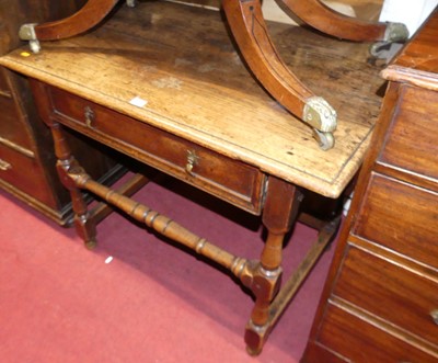 Lot 1241 - An 18th century provincial joined oak single...