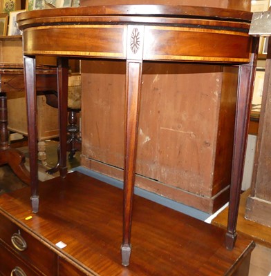 Lot 1242 - A Regency mahogany and satinwood inlaid...