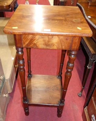 Lot 1245 - A Victorian mahogany round cornered two-tier...