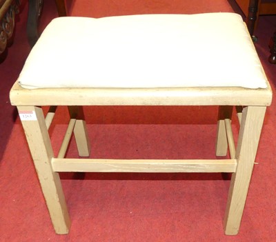 Lot 1263 - An Art Deco painted oak dressing stool, with...