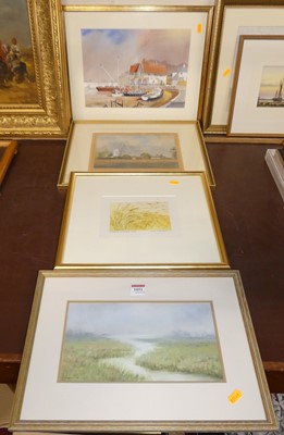 Lot 1051 - Elaine Dodsworth - Broadland mist, pastel;...