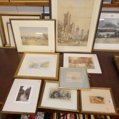 Lot 1056 - Assorted pictures and prints to include...