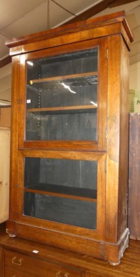 Lot 1300 - A late 19th century rosewood two door glazed...