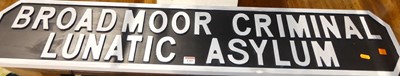 Lot 1305 - A contemporary painted wall sign titled...