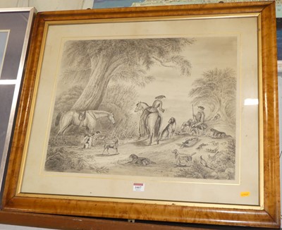 Lot 1007 - Early 19th century English school - huntsmen...